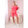 Souprava top+legíny růžová neonová (Velikost UNI, Barva Růžová)