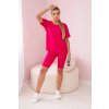 Souprava top+legíny růžová neonová (Velikost UNI, Barva Růžová)