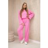 Mušelínový komplet halenka + kalhoty fuchsie (Velikost UNI, Barva Růžová - tmavě)