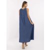 Šaty-DHJ-SK-A7969.89 (Barva Modrá - tmavě, Velikost UNI)