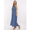 Šaty-DHJ-SK-A9197.90 (Barva Modrá, Velikost UNI)