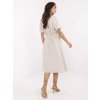 Šaty -MI-SK-109898.68 (Barva Béžová, Velikost UNI)