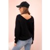 Dámská mikina Olivia  s dlouhým rukávem a výstřihem do V (Velikost UNI, Barva Černá)