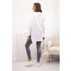 Dámská bavlněná mikina Kesi  se širokým lemem dole (Velikost UNI, Barva Bílá)