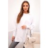 Dámská bavlněná mikina Kesi  se širokým lemem dole (Velikost UNI, Barva Bílá)