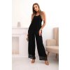Dámská souprava 557 z viskózy - top + kalhoty (Velikost UNI, Barva Černá)