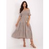 Šaty -MI-SK-A2609.96 (Barva Béžová, Velikost UNI)