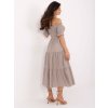 Šaty -MI-SK-A2609.96 (Barva Béžová, Velikost UNI)