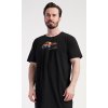 Pánská noční košile s krátkým rukávem Legend (Barva Černá, Velikost L)