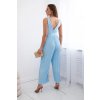 Plisovaný viskózový overal Tendr (Velikost UNI, Barva Modrá)