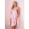 Viskózové šaty Anemarie na ramínka (Velikost UNI, Barva Růžová - světle)