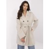 Kabát -TW-PL-BI-28987.85 (Barva Béžová - světle, Velikost S)