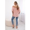 Španělská halenka s ozdobnými rukávy chrpově modrá (Velikost UNI, Barva Růžová - světle)