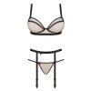 set Obsessive Nudelia Noir 3-pcs set (Velikost L/XL, Barva Béžová)