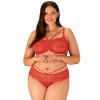 Obsessive Loventy 2-pcs set (Velikost S/M, Barva Červená)