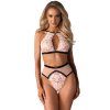 Komplet Obsessive Lilines set (Velikost L/XL, Barva Růžová)