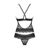 Komplet Obsessive Ivannes top & thong (Velikost 2XL/3XL, Barva Černá)