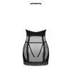 Erotická košilka Obsessive Lacrisia chemise (Velikost XS/S, Barva Černá)