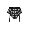 Podvazkové kalhotky Obsessive Editya garter panties (Velikost XS/S, Barva Černá)