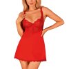 Košilka Obsessive Amor Cherris chemise (Velikost S/M, Barva Červená)