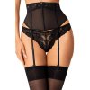Podvazkový pás Obsessive Serena Love garter belt (Velikost XS/S, Barva Černá)