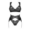 Set Obsessive Donna Dream 3-pcs set (Velikost M/L, Barva Černá)
