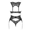 Set Obsessive Donna Dream 3-pcs set (Velikost M/L, Barva Černá)