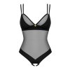 Body Obsessive Nesari crotchless teddy (Velikost XL/2XL, Barva Černá)