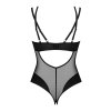 Body Obsessive Nesari crotchless teddy (Velikost XL/2XL, Barva Černá)