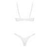 Sada podprsenka + tanga Obsessive Alissium 2-pcs set (Velikost XL/2XL, Barva Bílá)