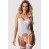 Obsessive Arrowel corset (Velikost 2XL/3XL, Barva Bílá)