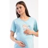 Dámská noční košile mateřská Miláček (Barva Modrá - světle, Velikost S)