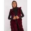 Dámská vesta AT-KZ-2368-1.13 Wool (Barva Bordó, Velikost S/M)