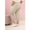 Dámské kalhoty Plus Size 8620 s viskózou (Velikost UNI, Barva Béžová)