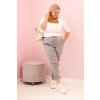 Dámské kalhoty Plus Size 8620 s viskózou (Velikost UNI, Barva Béžová)