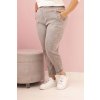 Dámské kalhoty Plus Size 8620 s viskózou (Velikost UNI, Barva Béžová)
