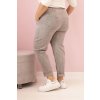 Dámské kalhoty Plus Size 8620 s viskózou (Velikost UNI, Barva Béžová)