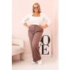 Dámské kalhoty Plus Size MY4149 s viskózou (Velikost UNI, Barva Fialová)