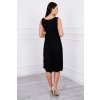 Šaty 61063 se širokými ramínky (Velikost S, Barva Černá)
