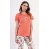 Dámské pyžamo kapri Koala (Barva Oranžová, Velikost S)