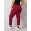 Dámské tepláky Plus Size RV-DR-6300.19 BASIC FEEL GOOD (Barva Bordó, Velikost 2XL)