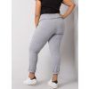 Dámské tepláky Plus Size RV-DR-6300.19 BASIC FEEL GOOD (Barva Šedá, Velikost 2XL)