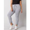 Dámské tepláky Plus Size RV-DR-6300.19 BASIC FEEL GOOD (Barva Šedá, Velikost 2XL)