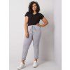Dámské tepláky Plus Size RV-DR-6300.19 BASIC FEEL GOOD (Barva Šedá, Velikost 2XL)