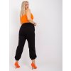 Dámské tepláky Plus Size RV-DR-6331.86 BASIC FEEL GOOD (Barva Modrá, Velikost XL)