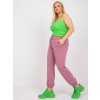 Dámské tepláky Plus Size RV-DR-6331.86 BASIC FEEL GOOD (Barva Modrá, Velikost XL)
