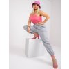 Dámské tepláky Plus Size RV-DR-6331.86 BASIC FEEL GOOD (Barva Modrá, Velikost XL)