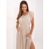 Šaty -DHJ-SK-21309.96 (Barva Béžová, Velikost UNI)