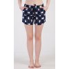 Dámské pyžamové šortky Ovečky (Barva Modrá - tmavě, Velikost S)