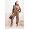 Dámská souprava z viskózy s rozepínací mikinou a kalhotami máslová Elma (Velikost UNI, Barva Zelená)